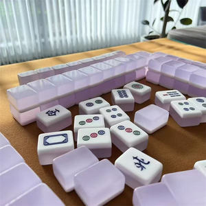 Haut niveau d'apparence maison roulé à la main Mahjong marque gelée violet haut de gamme cristal mignon acrylique Hong Kong Mahjong taille moyenne - Product Image 5