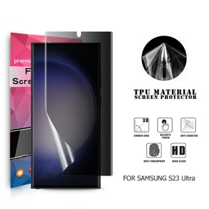 Soft Silicone Full Coverage 3D Curved Soft Clear TPU Hydrogel Film Screen <b>Protector</b> for Samsung Galaxy S23 S22 Ultra - Product Image 5
