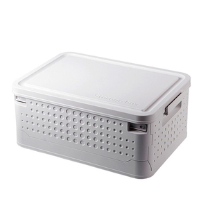 Folding <strong>Storage</strong> Bins Space Saving Durable Plastic <strong>Collapsible</strong> Stacking <strong>Storage</strong> <strong>Box</strong> With <strong>Lid</strong> and Casters - Product Image 2
