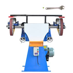 Ponceuse à bande électrique horizontale double usage 380V/220V, ensemble complet de meuleuse et ponceuse - Product Image 1