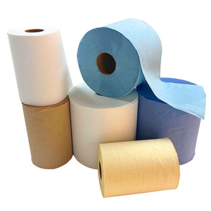 Rollo de toallas de <span class=keywords><strong>papel</strong></span> higiénico azul reciclado de <span class=keywords><strong>papel</strong></span> de <span class=keywords><strong>cocina</strong></span> industrial comercial con logotipo personalizado ecológico de alta calidad - Product Image 2