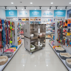 豪華な二層式猫ケージ、オールインワンの猫用ベッド＆クライミングフレーム、静音で頑丈、広々としたスペース付き - Product Image 1