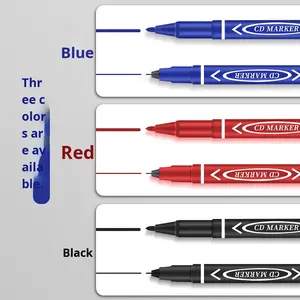 Piccolo pennarello a due teste Ultra Fine a base di olio pennarello a 3 colori nero in plastica permanente per il disegno logistico della carta - Product Image 4