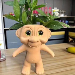 Succulenta in Resina Stile Animale con Grandi Occhi e Motivo Carino per Decorazioni da Scrivania e Vasi da Giardino - Product Image 1