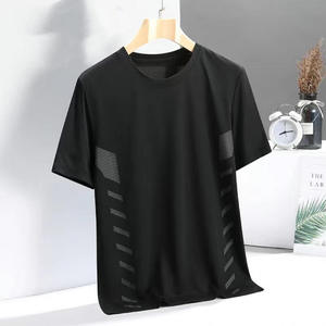Articolo di vendita caldo t-shirt da <span class=keywords><strong>uomo</strong></span> Casual sport t-shirt da Badminton e <span class=keywords><strong>Tennis</strong></span> Dryfit da <span class=keywords><strong>uomo</strong></span> con modello solido Slim Fit - Product Image 3