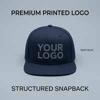 Casquette Snapback Performance Streetwear Structurée à Visière Plate en Sergé de Coton Premium avec Broderie 3D Personnalisée pour Hommes et Femmes Sportifs