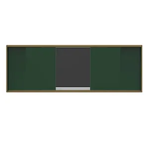 LONBEST 430x130.5厘米大黑板无框黑板写字板滑动绿色粉笔板，用于学校教室