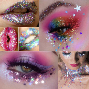 Decoraciones de Uñas al por Mayor, 6 Frascos/Juego, Gel Brillante en Crema, Purpurina para Uñas, Gel Autoadhesivo, Lentejuelas Sueltas en Forma de Corazón, Estrella y Luna - Product Image 4
