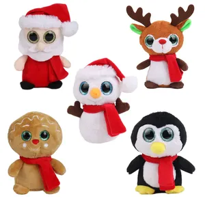 2021 new design Christmas festival soft stuffed big eyes plush toy