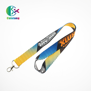 Quảng Cáo Đen Keychain dây buộc với kim loại cá sấu Clip tùy chỉnh in ấn logo đầy đủ màu sắc Polyester dây buộc dây đeo - Product Image 5