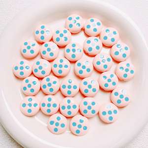 Perles acryliques de chaîne de téléphone portable pour bricolage, palette de couleurs rondes et plates, perles en vrac pour des conceptions créatives - Product Image 5