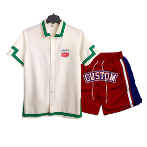 Maglie <span class=keywords><strong>e</strong></span> Pantaloncini Retrò Traspiranti ad Asciugatura Rapida 100% Poliestere, Abbigliamento Personalizzato in Rete Stile Basket Vintage - Product Image 2