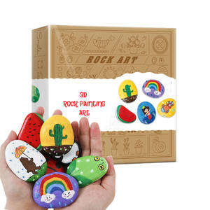 Juego de juguetes de dibujo educativo DIY de pintura de roca básica 3D 10 Mash Rocks 2025 precio directo de fábrica para niños - Product Image 1