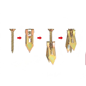 Cheville à expansion robuste pour cloison sèche, cheville à ressort, cheville <span class=keywords><strong>Molly</strong></span>, vis d'expansion pour installation de cloisons sèches - Product Image 1