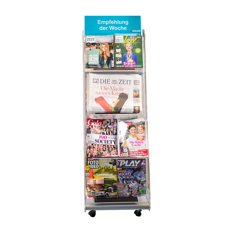 Apache Light Duty Acrylic Countertop Postcard Display Rack Single-Sided for Supermarket Shelves Customizable — view 5
