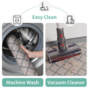 Tapete de Cocina Rectangular con Patrón Geométrico, Material de Lino, Antideslizante, Resistente al Aceite, Impermeable, Absorbente y Resistente a las Manchas - Product Image 3