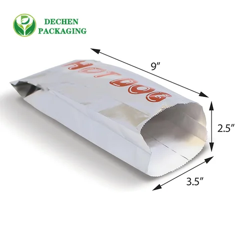 Bolsas de comida asequibles para ir al por mayor Bolsa de sándwich a prueba de grasa blanca