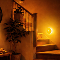 360 °   Lampe LED sans fil magnétique à détecteur de mouvement intelligent grand angle, rechargeable USB-C, à intensité variable, pour couloir, escalier, chambre