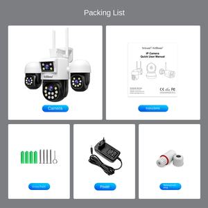 Cámara Domo Exterior WiFi Inalámbrica 8MP 4K Rotación de 360 Grados IP66 Impermeable Vista Panorámica Tarjeta SD Intercomunicador de Voz Detección de Movimiento - Product Image 5