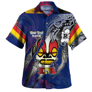 Camisas hawaianas DE LAS Islas Marquesas de verano para hombres, polinesio escudo de armas, tatuaje <span class=keywords><strong>Tribal</strong></span>, camisa informal de gran tamaño, venta directa de POD - Product Image 6