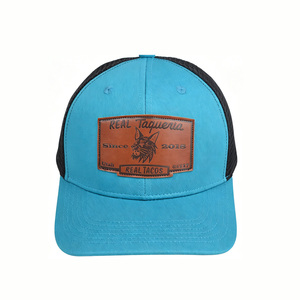 Cappello Trucker Regolabile a 6 Pannelli per Uomo e Donna, Formale, in Tela con Stampa a Rilievo, Patch in Pelle, Visiera Curva, Casual, in Tessuto Comune, da Viaggio - Product Image 2