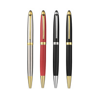 Logotipo personalizable Slim Signature Executive Metal Twist Matte Black Bolígrafo 1,0mm Ancho de escritura Diseño simple