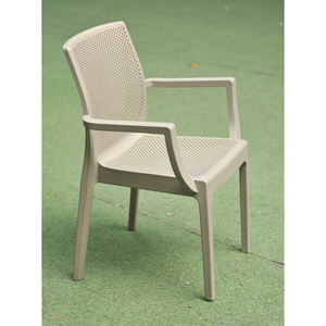 Silla Apilable de Plástico TM05 con Textura de Malla |   Silla de Comedor de Polipropileno con Patrón Cuadrado para Cafetería, Bistro o Restaurante de Lujo - Product Image 6
