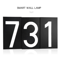 Lampes solaires LED pour numéro de maison, éclairage extérieur de l'adresse, étanches, numériques, alimentées par énergie solaire, pour jardin, maison, cour, porte