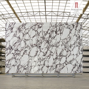 Lastra in <span class=keywords><strong>Pietra</strong></span> Sinterizzata Calacatta Viola Lucida <span class=keywords><strong>di</strong></span> Lusso, Viola, <span class=keywords><strong>per</strong></span> Pareti e Pavimenti, Uso Esterno e Interno (Sala da Pranzo e Soggiorno) - Product Image 1