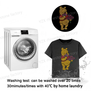 तैयार जहाज खुश माँ गैंस्टन डिजाइन हॉट-फिक्स फ्लैबैक क्रिस्टल कैब गर्मी स्थानान्तरण पर्यावरण के अनुकूल हुडी शर्ट जींस टोपी - Product Image 6