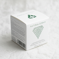 Boîte cosmétique personnalisée en papier coton avec impression holographique, emballage STE pour eau micellaire nettoyante
