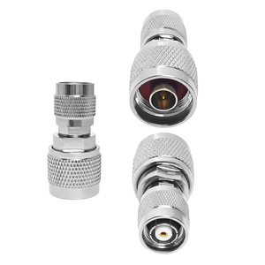 Adaptateur coaxial RF N mâle vers RP TNC mâle 1 broche 50 Ohm, connecteur coaxial en laiton - Product Image 1
