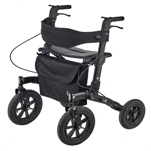 Déambulateur pliant en aluminium pour extérieur, avec accoudoirs médicaux réglables en hauteur, certifié CE ISO, capacité de 180 kg, pour personnes âgées/handicapées - Product Image 1