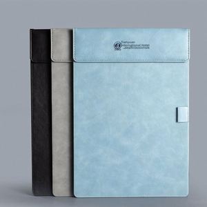 A4 Leather Board <b>Folder</b> Can Be Printed logo Meeting Board Pu Pad Business Office <b>Document</b> <b>Folder</b> - Product Image 1