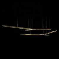 Luminaire suspendu de luxe léger pour hall d'hôtel, restaurant, éclairage intérieur, conception personnalisée, grand luminaire suspendu