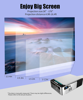 Mini Proyector LED T6 Compatible con 4k 3D 3500 Lúmenes Android Wifi Bluetooth Cine Portátil para Smartphone