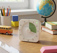 Minuteur visuel de 60 minutes pour enfants, minuteur de compte à rebours avec dos magnétique et fonction pause, fonctionnement silencieux, outil de gestion du temps