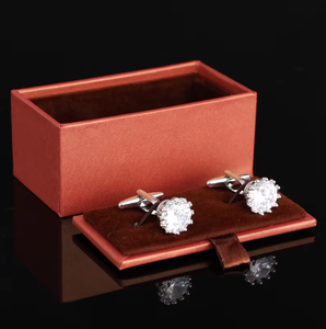 Caja de Lujo Negra para Gemelos de Hombre, Contenedor Acolchado para Joyas, Ideal para Accesorios Formales, Regalos Festivos y Exhibición en Boutiques - Product Image 5