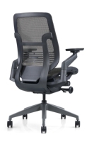 Chaise de bureau pivotante ergonomique à dossier moyen en maille, design moderne, avec siège réglable pour une position assise confortable