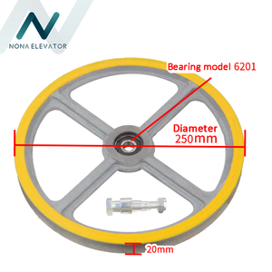 Устройство натяжителя лифта, ограничитель скорости подъема, канатный шкив 250*20*6201 мм, натяжной шкив регулятора - Product Image 2