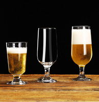 Gobelets à bière en verre de cristal classique Boissons à vin réutilisables avec logo personnalisable Production de tasses en verre transparent