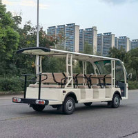 Bus électrique de tourisme 14 places avec portes, mini-bus fermé EV pour navette, tourisme et transport sur campus