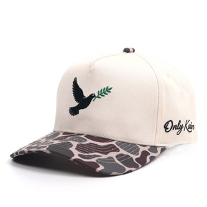 Casquette Snapback Structurée 5 Panneaux en Toile OEM de Haute Qualité, Bicolore, Style Hip Hop, pour l'Extérieur, avec Visière Camouflage, Chapeau de Golf A-Frame - Product Image 3