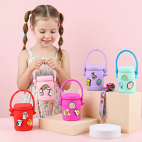 Porte-monnaie en silicone DIY mignon à fermeture éclair, motif dessin animé - Grande capacité étanche pour rouge à lèvres et articles divers