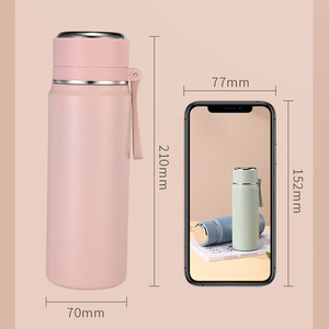 Simple Outdoor 316 Stainless Steel Insulated Water Bottle Bullet Shape Vacuum Handle Sports Business Gift - Product Image 2