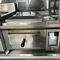 Grill électrique intelligent 3KW avec écran tactile et four inférieur, machine à petit-déjeuner multifonctionnelle pour restaurant de restauration rapide