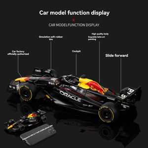 Modèle de voiture de course <span class=keywords><strong>F1</strong></span> <span class=keywords><strong>Red</strong></span> <span class=keywords><strong>Bull</strong></span> RB19 en alliage de zinc HMB Diecast <span class=keywords><strong>1</strong></span>:<span class=keywords><strong>43</strong></span> avec roues mobiles à roulement libre, jouet d'exposition à collectionner - Product Image 4