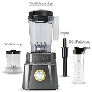 Gemat Blender 2L Jar 600ml <b>Grinder</b> Jar Muddler Portable Cup Multi Functional Smoothie Maker Ice Crusher - Product Image 1