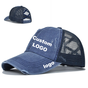 Casquettes de baseball vintage unisexes personnalisables en gros, 6 panneaux, en maille extensible, design original 3D, service OEM ODM - Product Image 2
