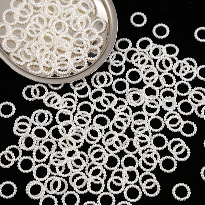 DIY Craft Necklaces Bracelets Earrings Rings Choker Jewelry Making 8mm 12mm 14mm White Bead Pearls Beads Loose Spacer Beads